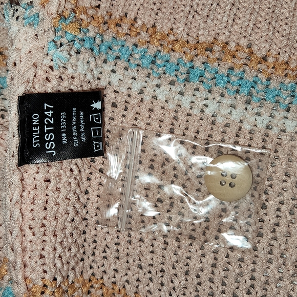 BNWOT POL Oversized Pink Striped Cardigan. - Picture 13 of 16